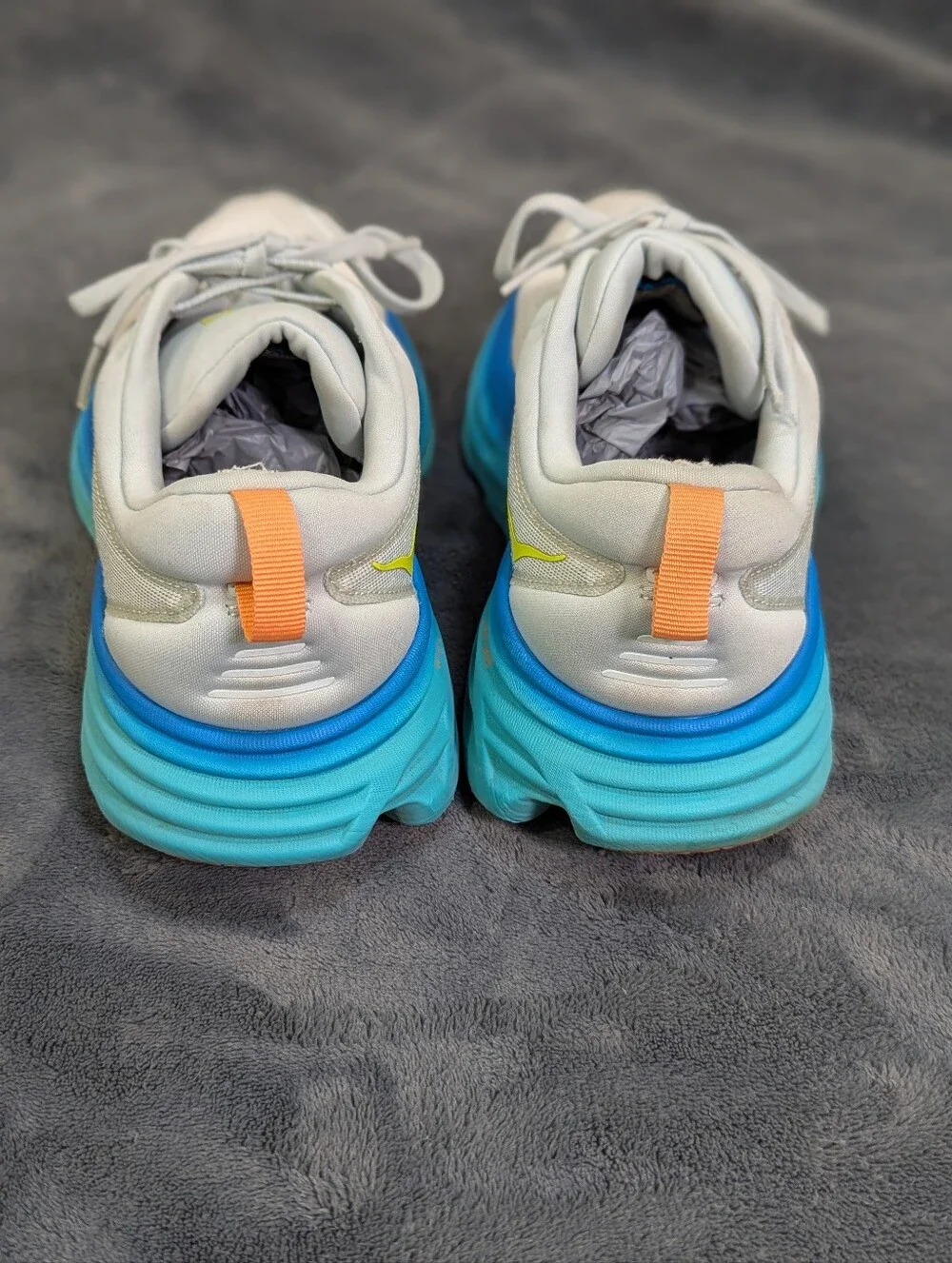 HOKA Men's Bondi 8 Max-Cushion Running Shoes Ice Flow / Bit of Blue 9.5 Men's